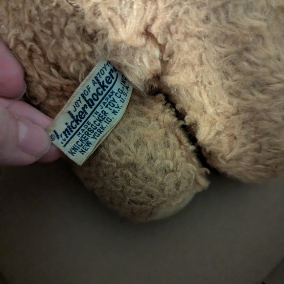 3 vintage (60s) stuffed toys- teddy bear, rabbit, handmade yo-yo clown doll - Picture 5 of 7